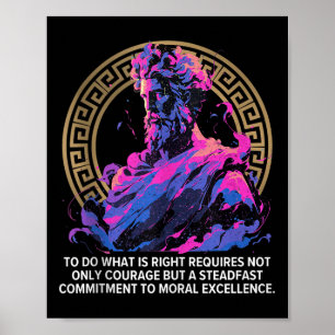 Stoic Philosophy Epic Old Greek Inspirational Stoi Poster