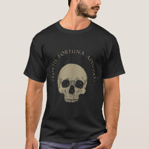 Stoic Philosophy Fortis Fortuna Adiuvat Skull Stoi T-Shirt