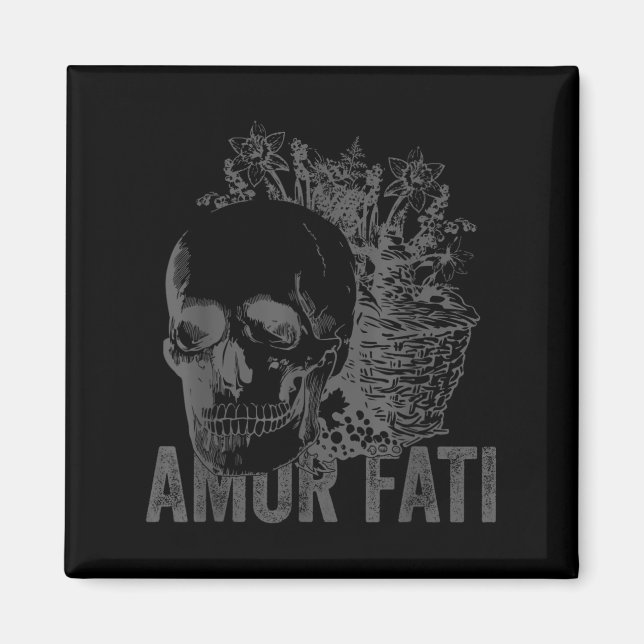 Stoic Philosophy Gray Hellenistic Stoicism Amor Fa Magnet (Front)