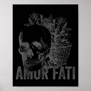 Stoic Philosophy Gray Hellenistic Stoicism Amor Fa Poster