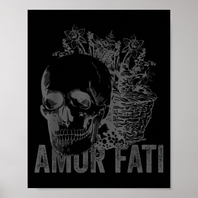 Stoic Philosophy Gray Hellenistic Stoicism Amor Fa Poster (Front)