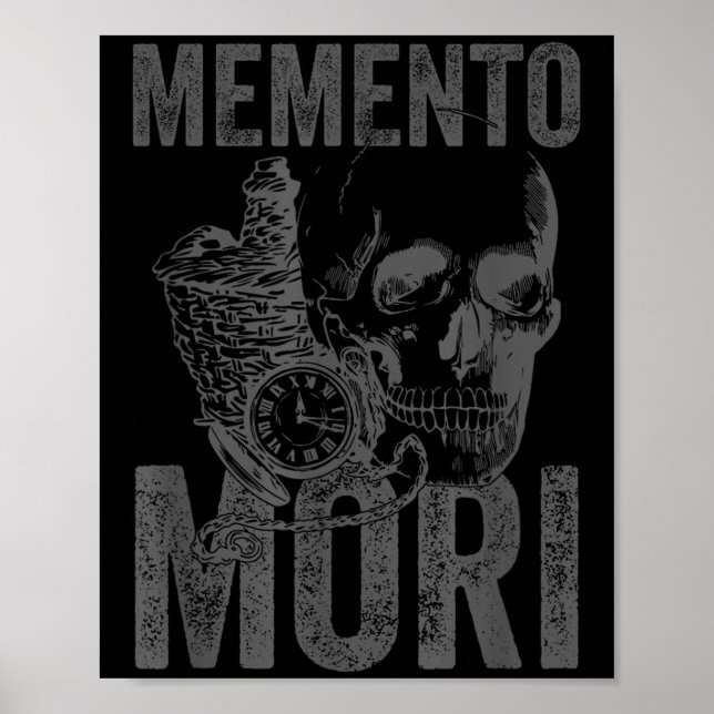 Stoic Philosophy Gray Hellenistic Stoicism Memento Poster (Front)