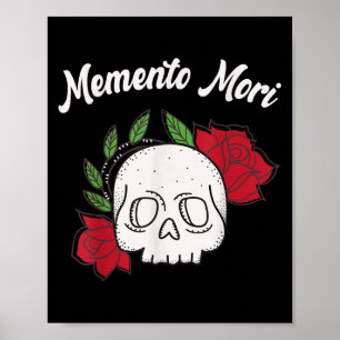 Stoic Philosophy Memento Mori Amor Fati Skull Stoi Poster