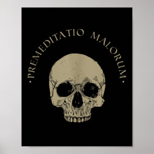Stoic Philosophy Premeditatio Malorum Skull Stoici Poster