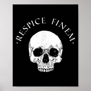Stoic Philosophy Respice Finem Skull Stoicism Quot Poster