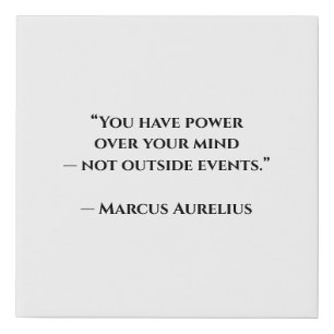 Stoic Quote Marcus Aurelius Mug Faux Canvas Print