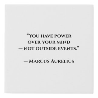 Stoic Quote Marcus Aurelius Mug Faux Canvas Print