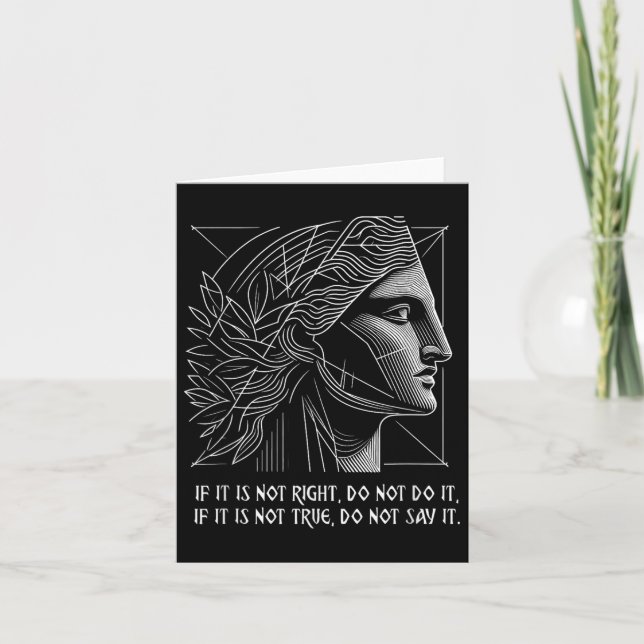 Stoic Quote Rhea Ancient Greek Goddess  Card (Front)