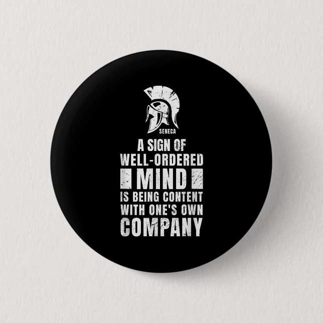 Stoic Quote Seneca Stoicism Philosophy Roman Philo Button (Front)