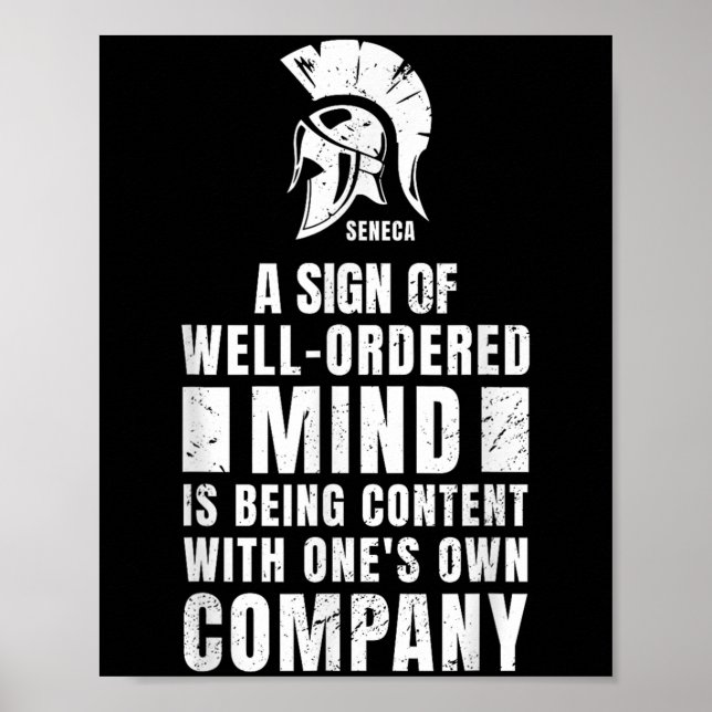 Stoic Quote Seneca Stoicism Philosophy Roman Philo Poster (Front)