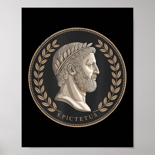 Stoic Roman Epictetus Bust  Poster (Front)