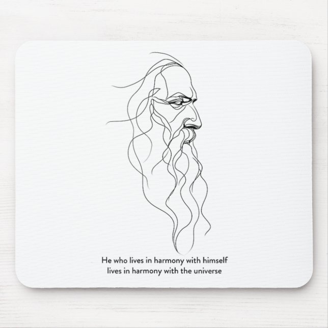 Stoic Sage Philosophy Mindful Quote Modernthinkers Mouse Pad (Front)