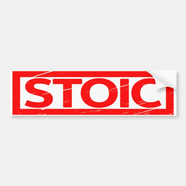 Stoic Stamp Bumper Sticker (Front)