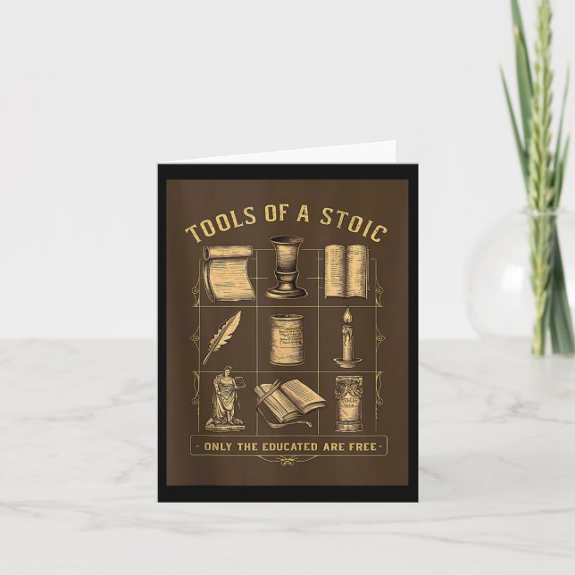 Stoic Stoicism Philosophy Quotes Virtue Wisdom Sel Card (Front)