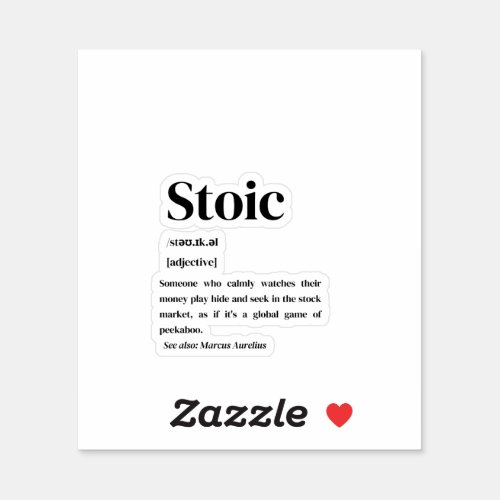 stoic trading definition sticker