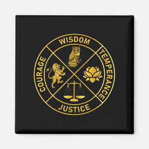 Stoic Virtues Wisdom Temperance Justice Courage St Magnet