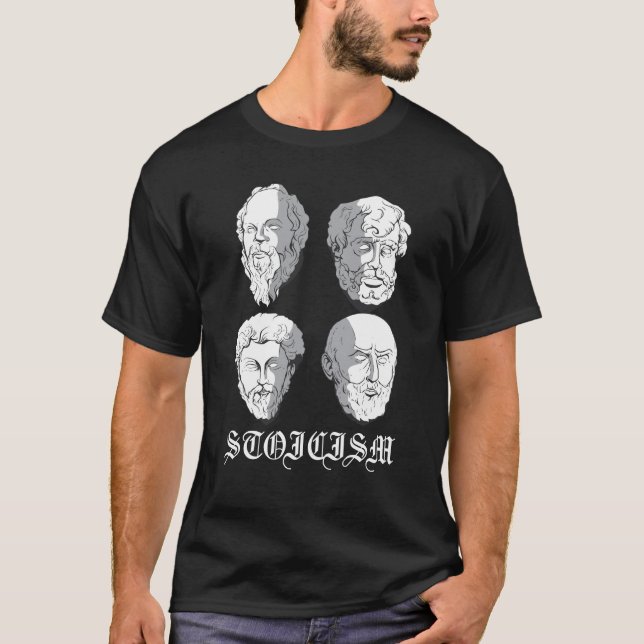Stoicism Philosophers Seneca Epictitus Cicero T-Shirt (Front)