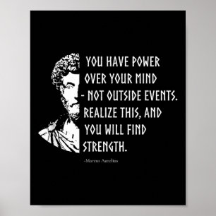 Stoicism Stoic Philosophy Quotes Marcus Aurelius  Poster