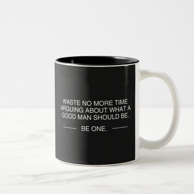 Stoicism Waste No More Time Arguing  Two-Tone Coffee Mug (Right)