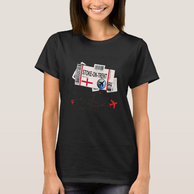 Stoke Girl  Stoke on Trent Boarding Pass  Stoke T-Shirt (Front)