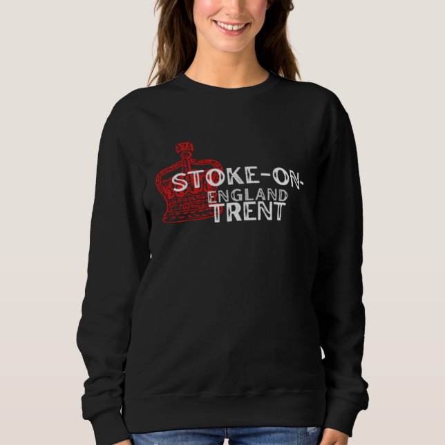 STOKE ON TRENT England Crown Badge Sweatshirt (Front)