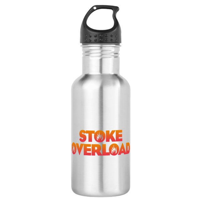 Stoke Overload Flames Stainless Steel Water Bottle (Front)