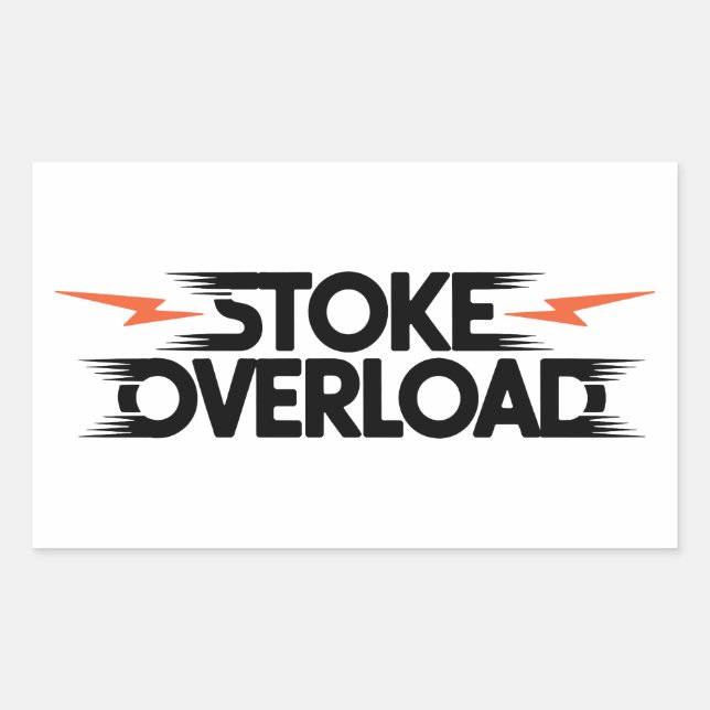 Stoke Overload Lightning Rectangular Sticker (Front)