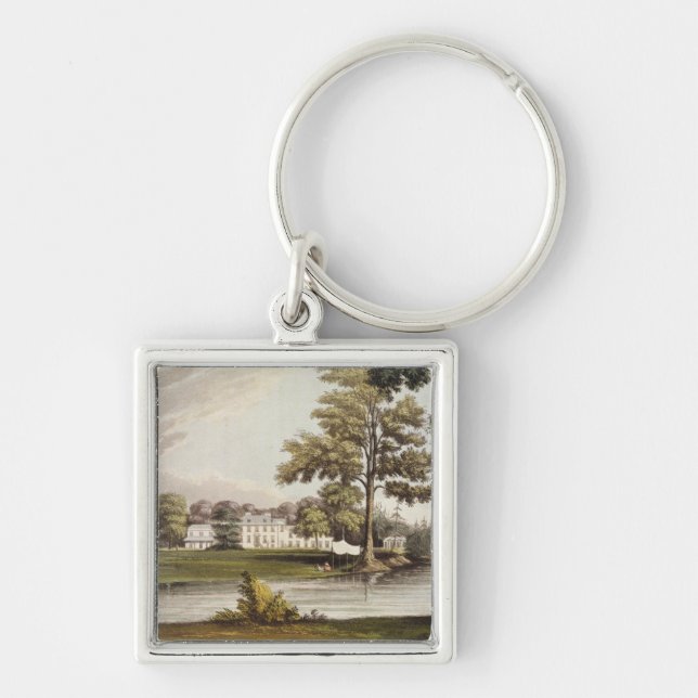 Stoke Place, from Ackermann's 'Repository of Arts' Keychain (Front)