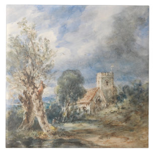 Stoke Poges Church (1834) John Constable Ceramic Tile