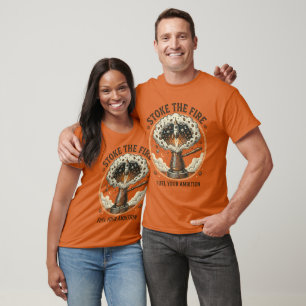 Stoke The Fire - Vintage Coffee Rocket & Ambition T-Shirt
