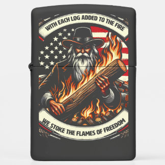 "Stoke the Flames of Freedom" Uncle Sam Zippo Lighter
