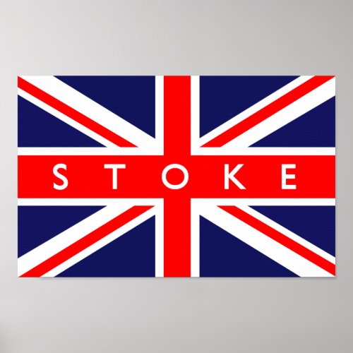 Stoke UK Flag Poster