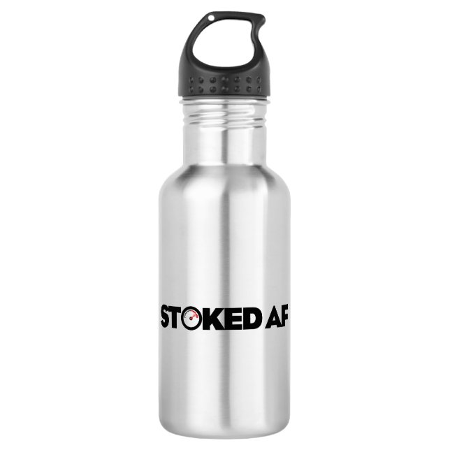 Stoked AF Stainless Steel Water Bottle (Front)