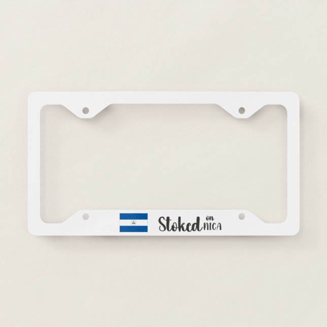 Stoked On Nica Lisence Plate License Plate Frame (Front)