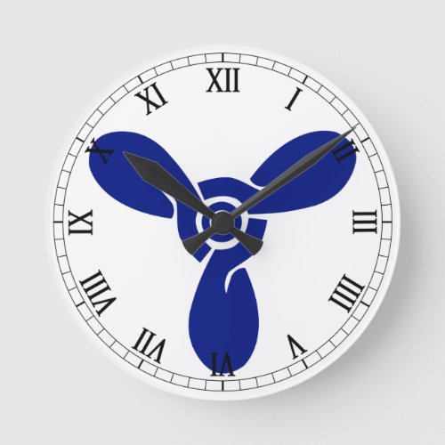 Stoker Badge Round Clock