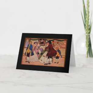 Stolen Kiss, Romantic Vintage Christmas Card