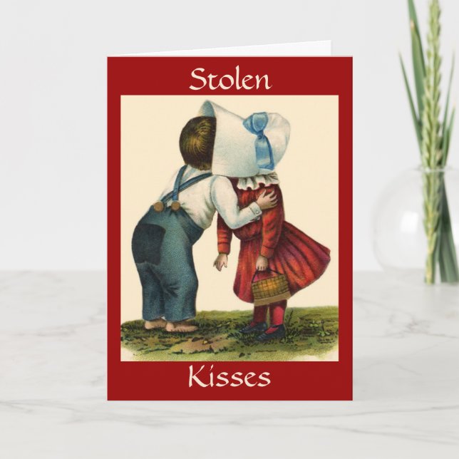 Stolen Kisses - Valentine Holiday Card (Front)
