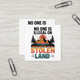Stolen Land Vintage Square Business Card