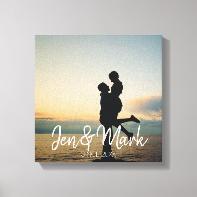 Stolen Photo. Name and Year Typography. Canvas Print (Front)