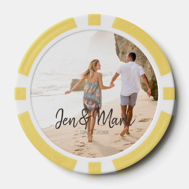 Stolen Photo. Name and Year Typography. Poker Chips (Front)