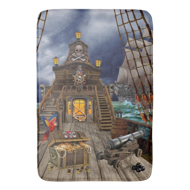 STOLEN PIRATE TREASURE BATH MAT (Front Vertical)