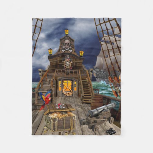 STOLEN PIRATE TREASURE FLEECE BLANKET