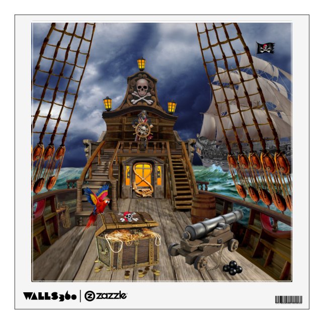 STOLEN PIRATE TREASURE WALL DECAL (Front)