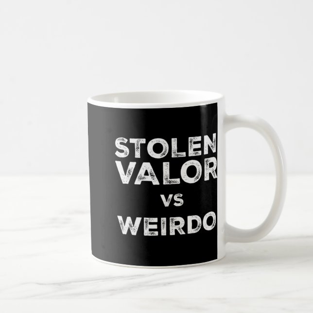 Stolen Valor Vs Weirdo Trump Vance Vs Harris W Tim Coffee Mug (Right)