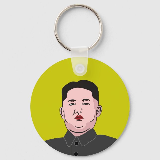 Stolid Kim Jong-un Keychain (Front)