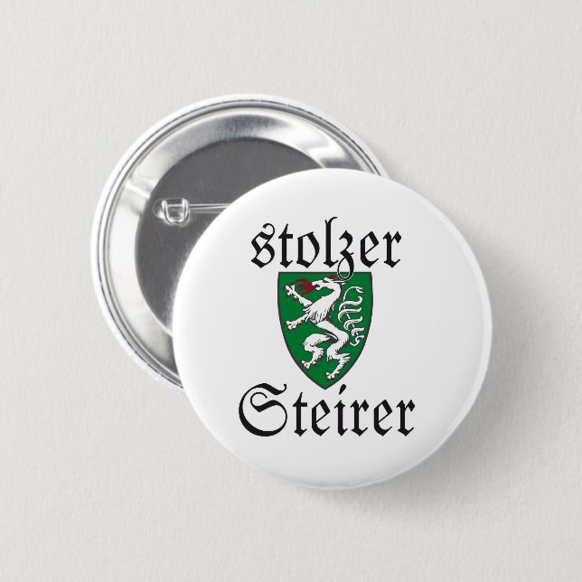 Stolzer Steirer Steiermark Austria Coat of arms Button (Front & Back)