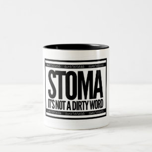 Stoma, It's Not a Dirty Word T-Shirt Two-Tone Coffee Mug