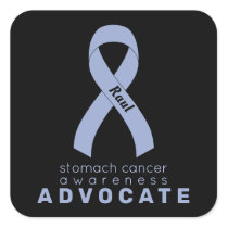 Stomach Cancer Advocate Black Square Sticker