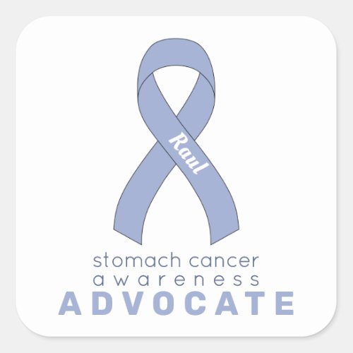 Stomach Cancer Advocate White Square Sticker