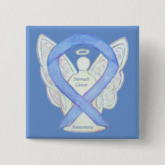 Stomach Cancer Angel Awareness Ribbon Custom Pin